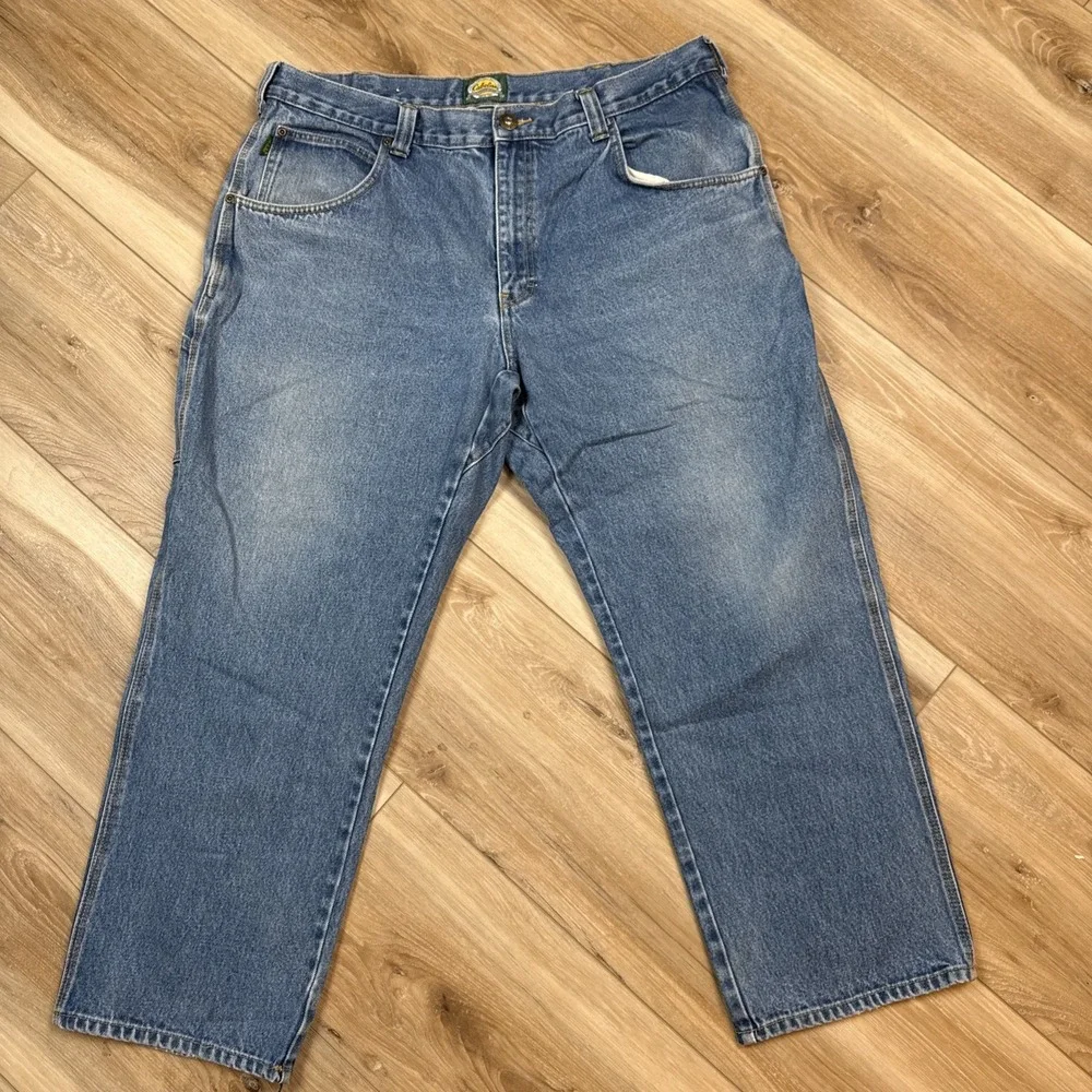 Men's Cabela's Straight Leg Medium Wash Jeans 42X30